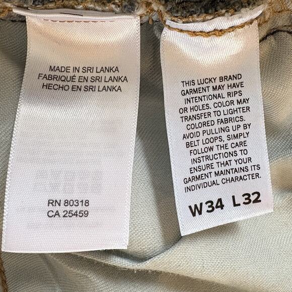 Lucky Brand Men’s Jeans Blue Denim 121 Slim Straight Tag 34x32 Actual 34x29.5 - Picture 12 of 16